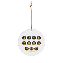 Black & Gold Retired Numbers Ceramic Ornament