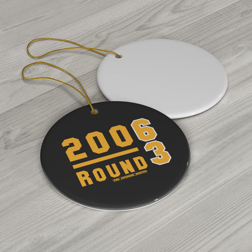 Officially Licensed Brad Marchand 2006 Round 3 Ceramic Ornament
