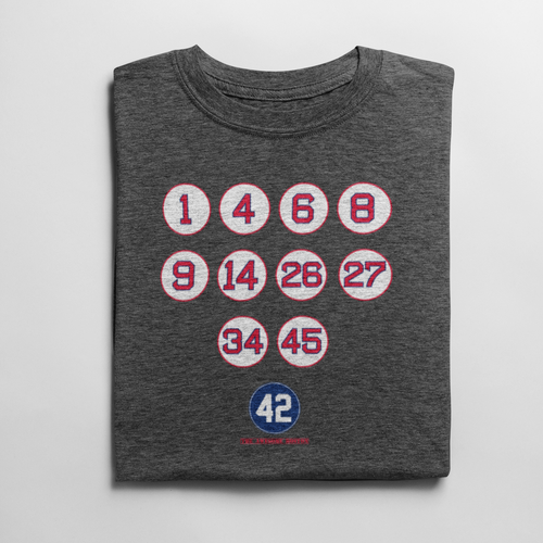 Boston Baseball Retired Numbers T Shirt