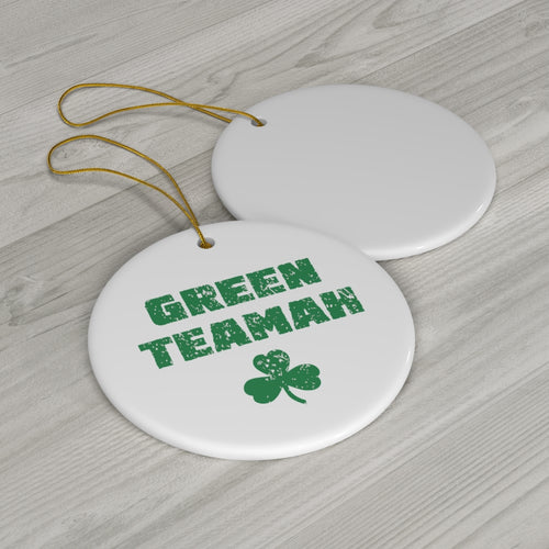 Green Teamah Ceramic Ornament