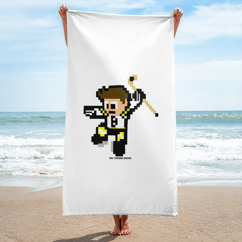8 Bit Boston Bruins Hockey Beach Towel