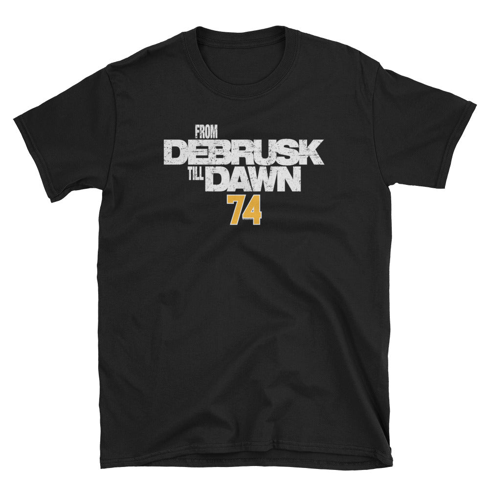 Jake Debrusk from Debrusk till Dawn 74 logo shirt, hoodie, sweater, long  sleeve and tank top