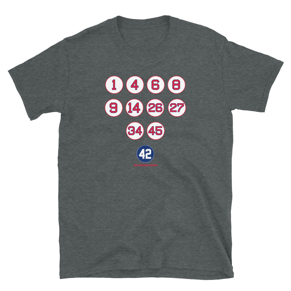 Boston Baseball Retired Numbers T Shirt