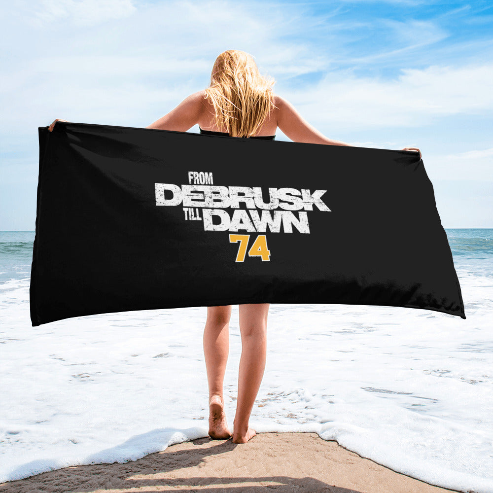 Jake DeBrusk From DeBrusk Till Dawn Boston Bruins Beach Towel